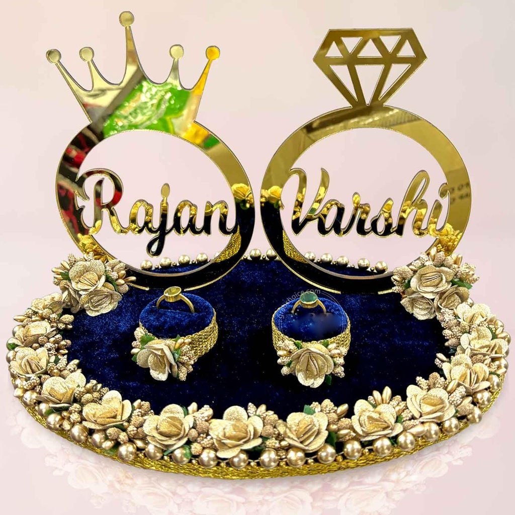 Personalized Engagement Ring Platter, Ring Plate